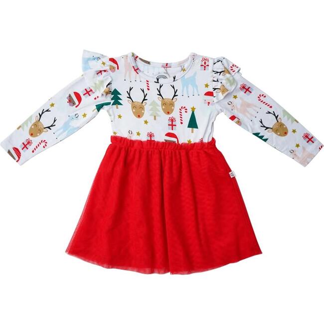 Santa and Friends Tulle Dress, Multi