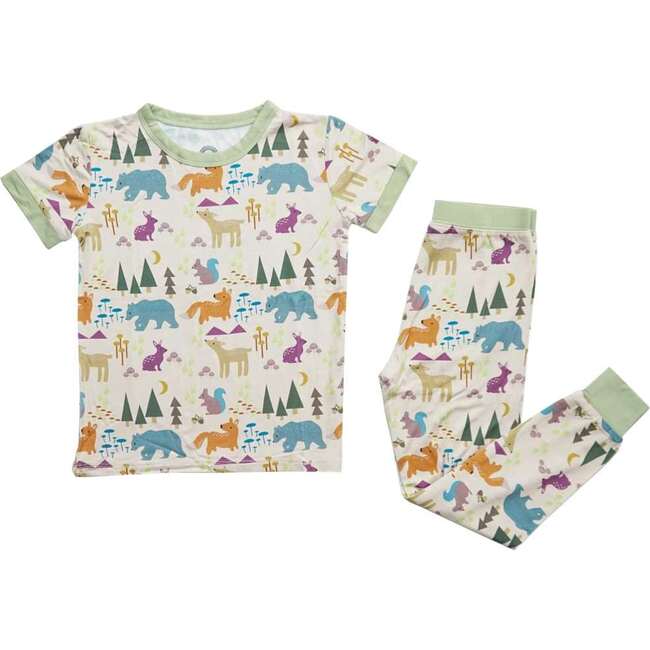Forest Friends Bamboo Kids Pajama 2 Pieces Set, Multi