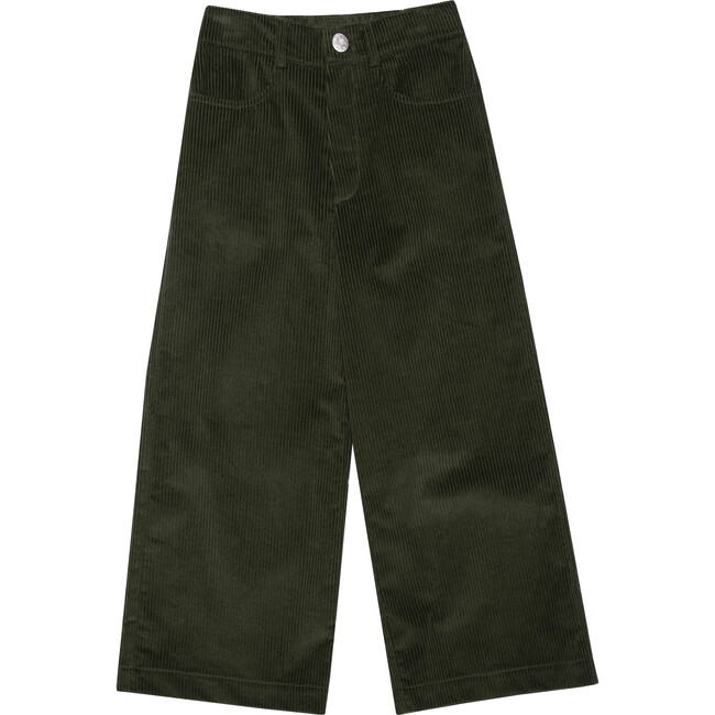 Corduroy Wide Trousers Amsterdam, Green