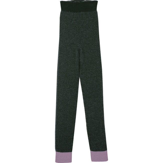 Seamless Knit Leggings Traveller, Green - Pants - 1