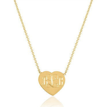 14KT Gold Engravable Heart Necklace - Necklaces - 2