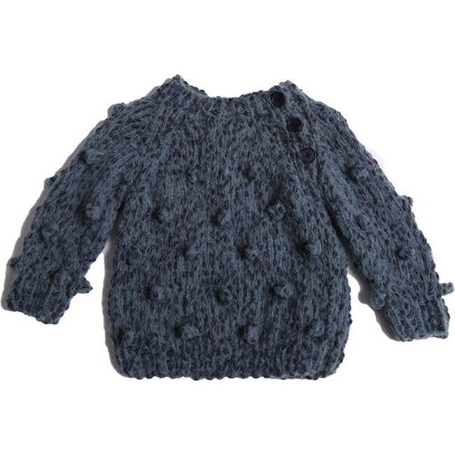 Baby Hand Knit Bobble Pullover, Levi Mix