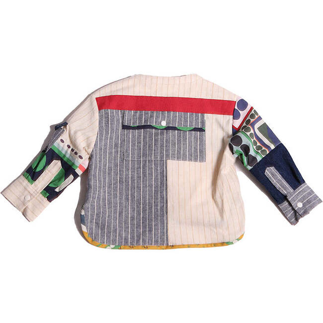 Baby Baxter Patchwork Henley, Opal Mix - Shirts - 2