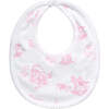 Toile Baby Bib, Pink - Bibs - 1 - thumbnail
