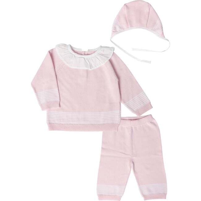 Ruffle Knit Set, Pink - Mixed Apparel Set - 1