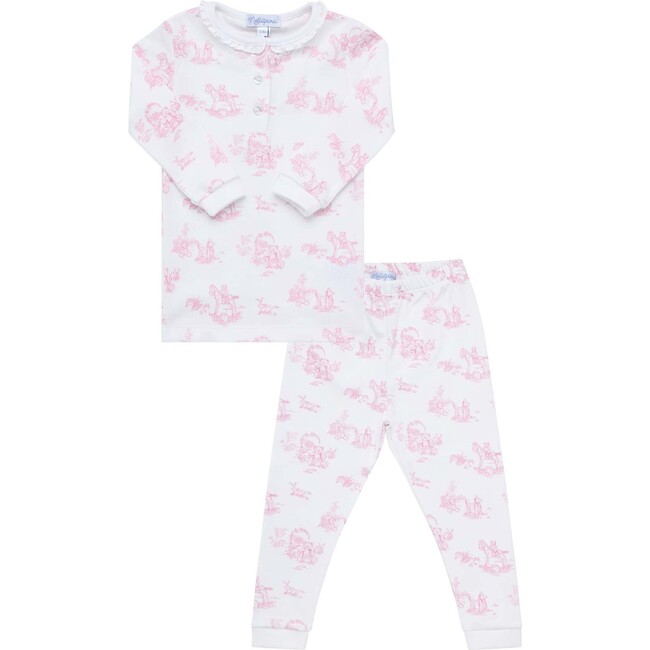 Toile Baby Pajamas, Pink