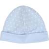 Polka Dots Baby Hat, Blue - Hats - 1 - thumbnail