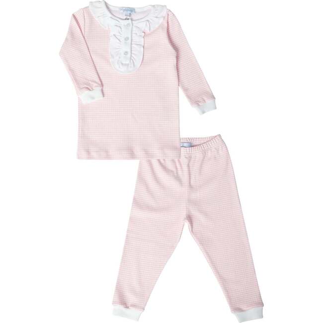 Gingham Baby Pajamas, Pink