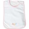Gingham ABC Feeding bib, Pink - Bibs - 1 - thumbnail