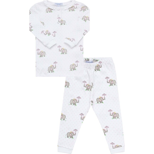 Elephant Pajamas, Pink - Pajamas - 1