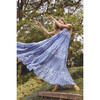Sofia Long Ruffle Dress, French Blue Floral - Dresses - 2