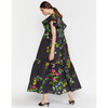 Women's Nairobi Botanical Kaftan, Black Florals - Dresses - 5