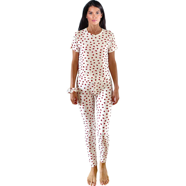 Women's Strawberry Jersey Pajama Set + Scrunchie
