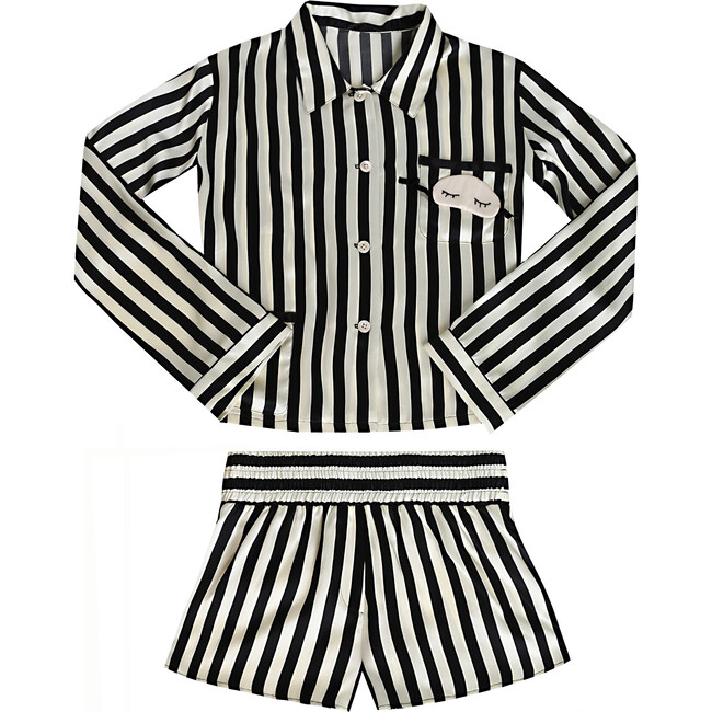 Women's Mini Mask Ruthie Top, Noir Ecru - Pajamas - 1