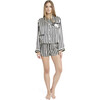 Women's Mini Mask Corey Short, Noir & Ecru - Pajamas - 2