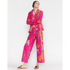 Women's Botanical Print Pajama Pant, Pink Floral - Pajamas - 2 - thumbnail