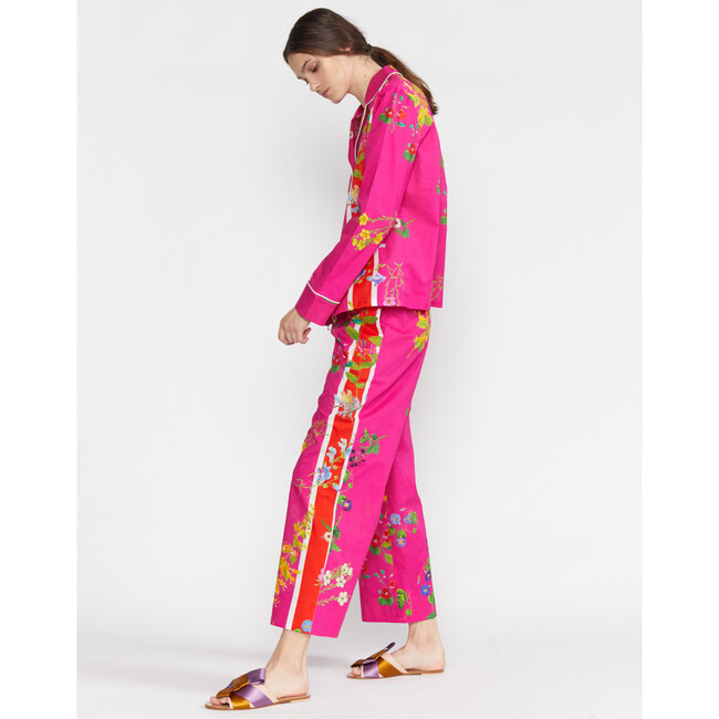 Women's Botanical Print Pajama Pant, Pink Floral - Pajamas - 3