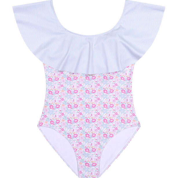 Women's Ditsy Floral Ruffle Suit - One Pieces - 1
