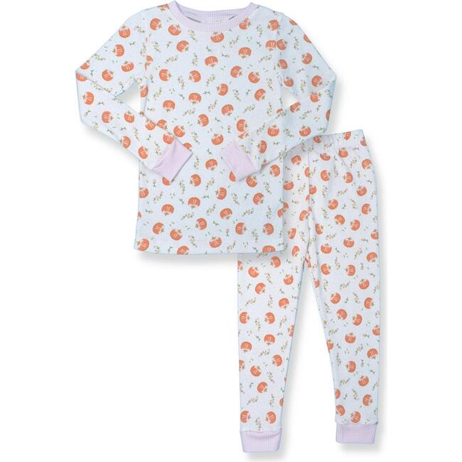 Sweet Pea PJ Set, Pink Pumpkin - Pajamas - 1