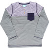 Luca Long Sleeve Crew Neck, Sea Spray - T-Shirts - 1 - thumbnail