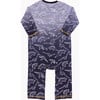 Hendrix Printed Henley Romper, True Navy - Rompers - 2