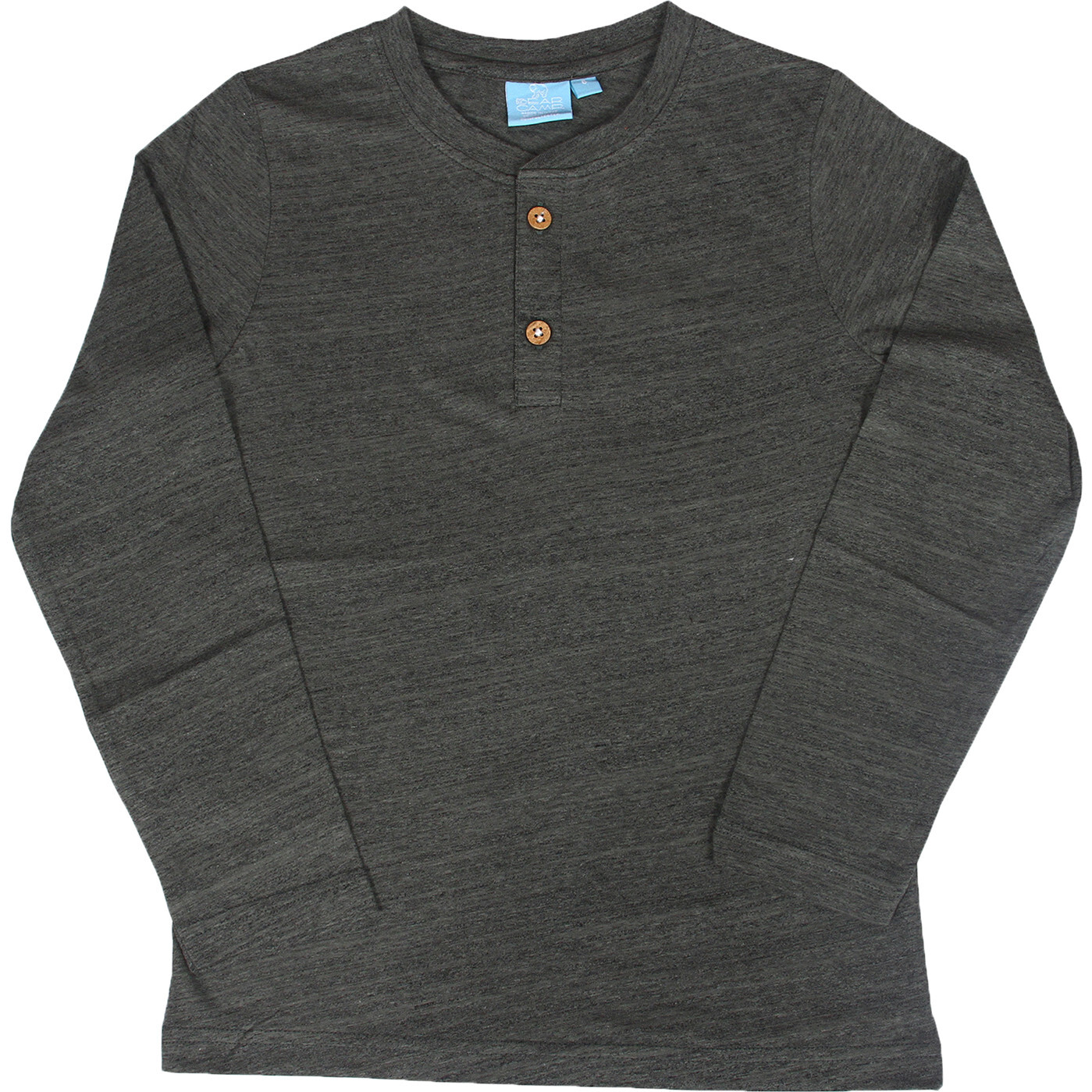 Darius Long Sleeve Henley, Green Bay - T-Shirts - 1