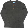 Darius Long Sleeve Henley, Green Bay - T-Shirts - 1 - thumbnail