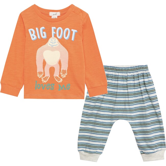 Big Foot Pant Set, Orange