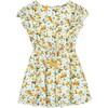 Crinkled Floral Dress, Yellow - Dresses - 1 - thumbnail