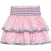 Paisley & Plaid Pixie Skirt, Pink - Skirts - 1 - thumbnail