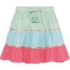 Sequin Colorblocked Skirt, Multi - Skirts - 1 - thumbnail