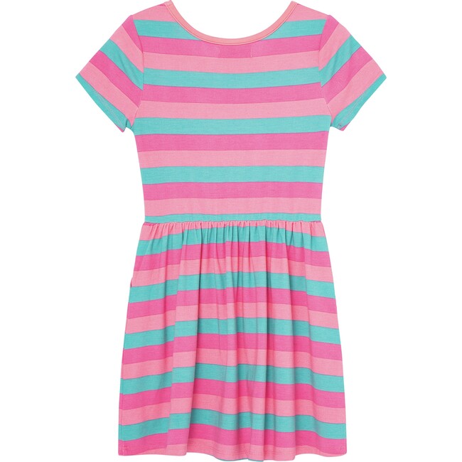 Stripe Short Sleeve Dress, Pink