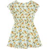 Crinkled Floral Dress, Yellow - Dresses - 2