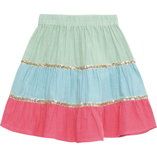 Sequin Colorblocked Skirt, Multi - Skirts - 2