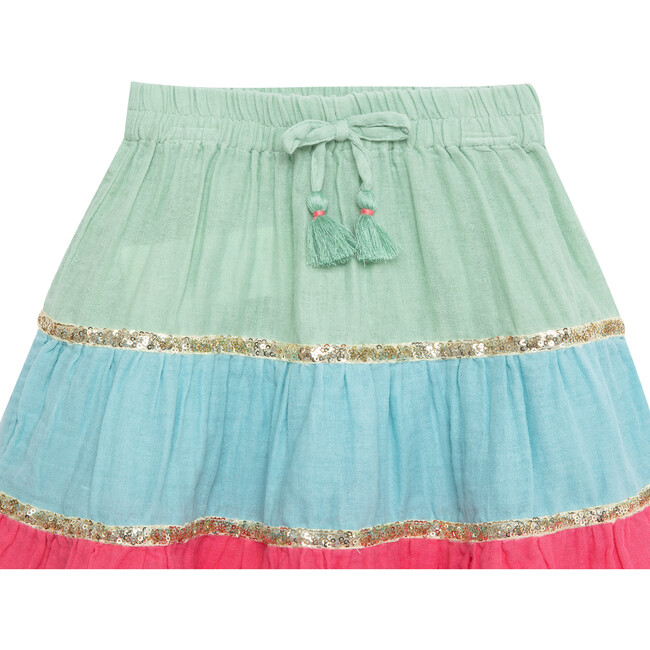 Sequin Colorblocked Skirt, Multi - Skirts - 3