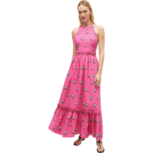 Women's Salena Dress, Marigold Flower Hot Pink - Dresses - 1
