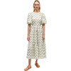 Women's Maryam Dress, Marigold Flower Taupe Mini - Dresses - 1 - thumbnail