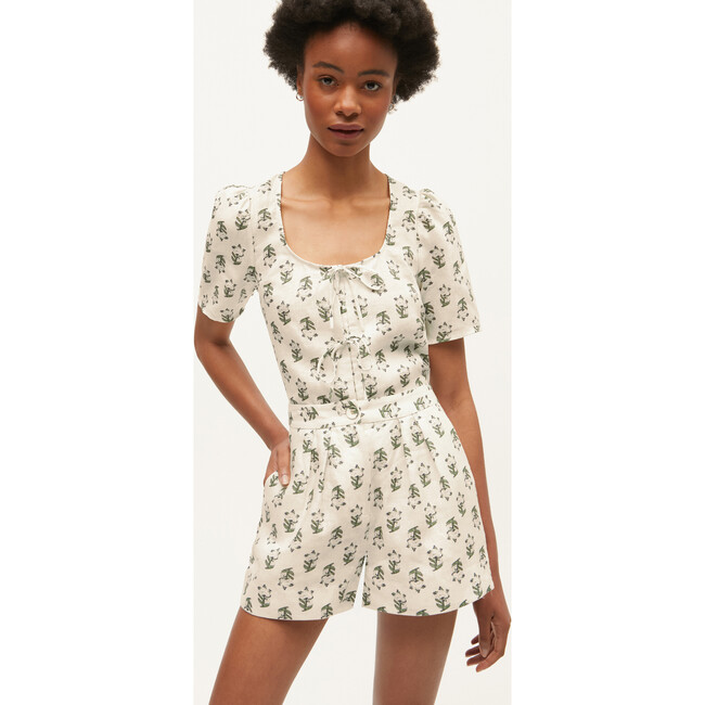 Women's Shanti Short, Marigold Flower Taupe Mini - Dresses - 3