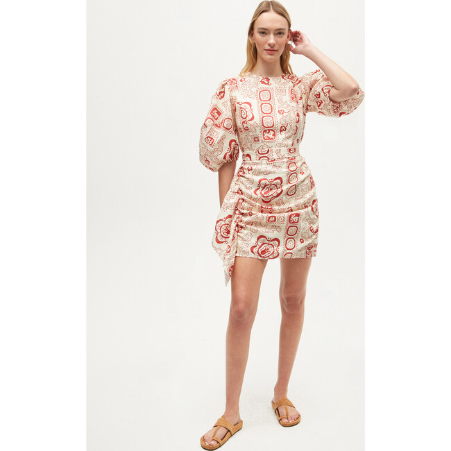 Women's Pia Dress, Bapu Bazaar Red - Dresses - 3