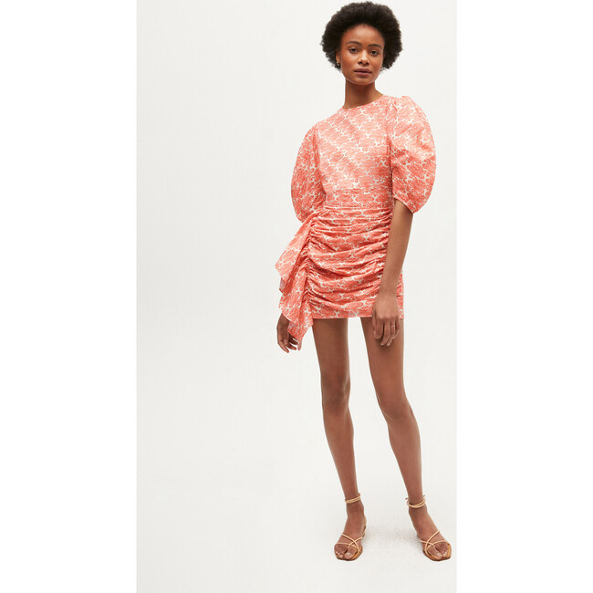 Women's Pia Dress, Lotus Block Orange - Dresses - 3