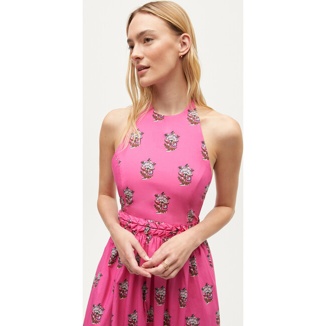 Women's Salena Dress, Marigold Flower Hot Pink - Dresses - 3