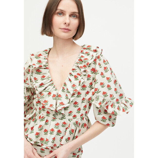 Women's Venus Top, Scarlet Begonia Mini - Dresses - 3