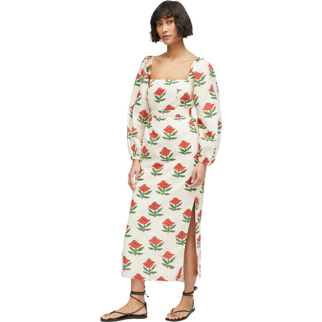 Women's Lottie Dress, Scarlet Begonia