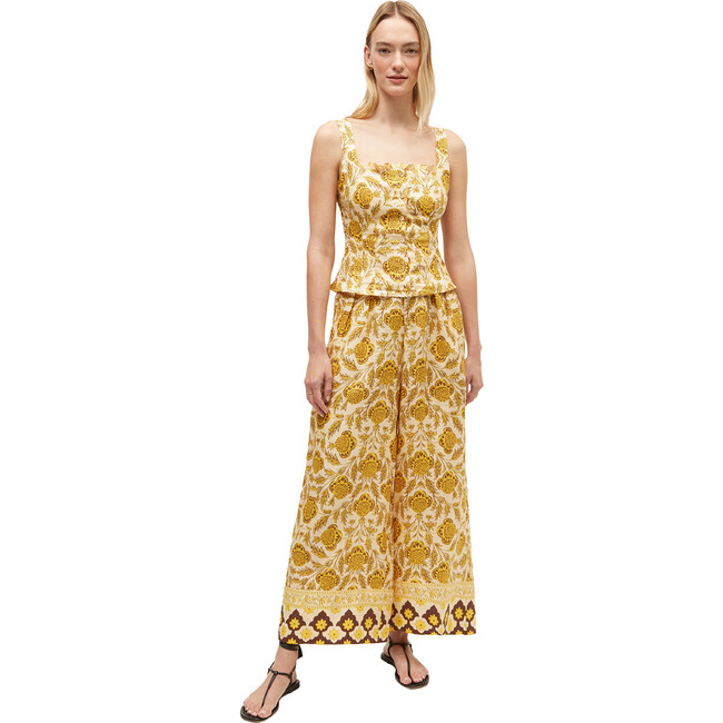 Women's Arti Top, Garden of Dreams Golden Floral - Dresses - 1