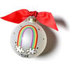 Rainbow of Hope Glass Ornament, White - Ornaments - 4