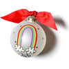 Rainbow of Hope Glass Ornament, White - Ornaments - 5