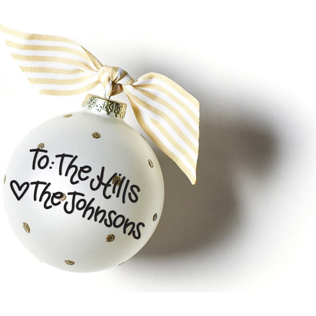 Welcome Little Ones Glass Ornament, White - Ornaments - 4