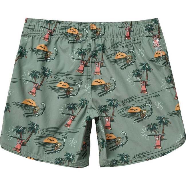 Seaesta Surf x SpongeBob® Tropical Boardshorts, Plankton Green - Swim Trunks - 3