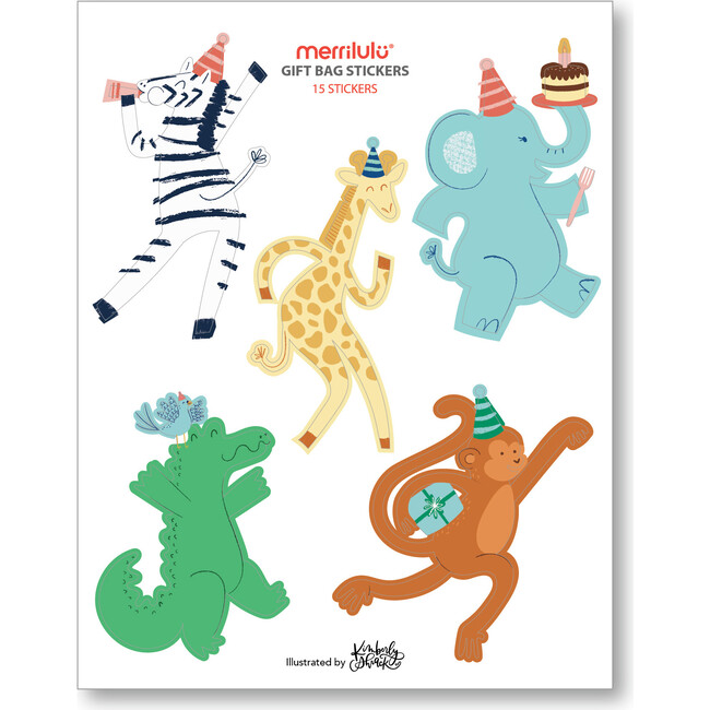 Party Animals Gift Bag Stickers