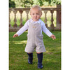 Little Alfie Bib Shorts, Oatmeal / Augustus - Rompers - 2